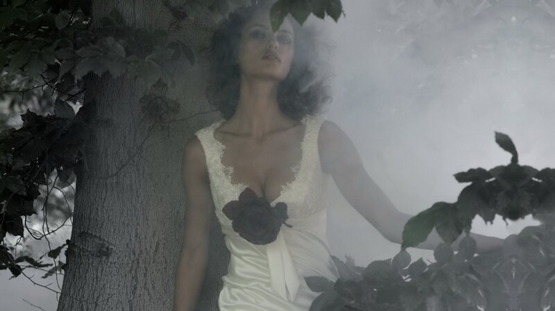 Woman in White Dress — Mysterious, Photograph
