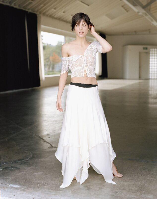 Woman in White Dress — Neutral, Afternoon, Photograph, Lace Top