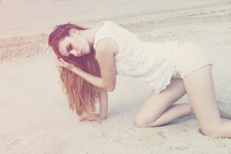 woman in white dress on beach