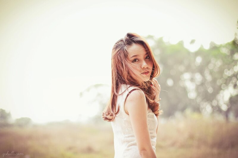 woman in white dress outdoors