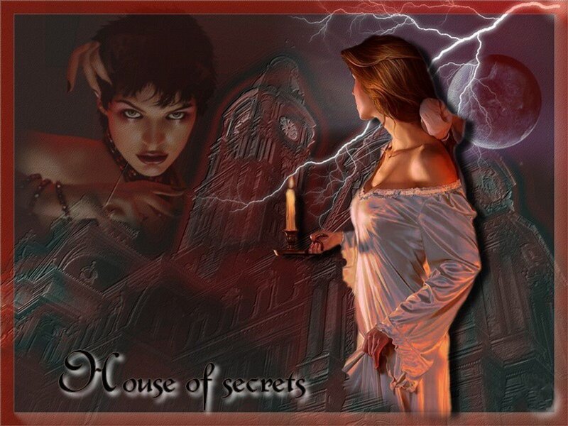 Woman in White Dress — Red, Dramatic, Night