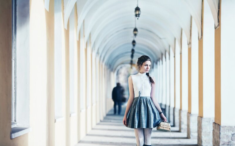 Woman in White Dress — Serene, Afternoon, Photograph, Books