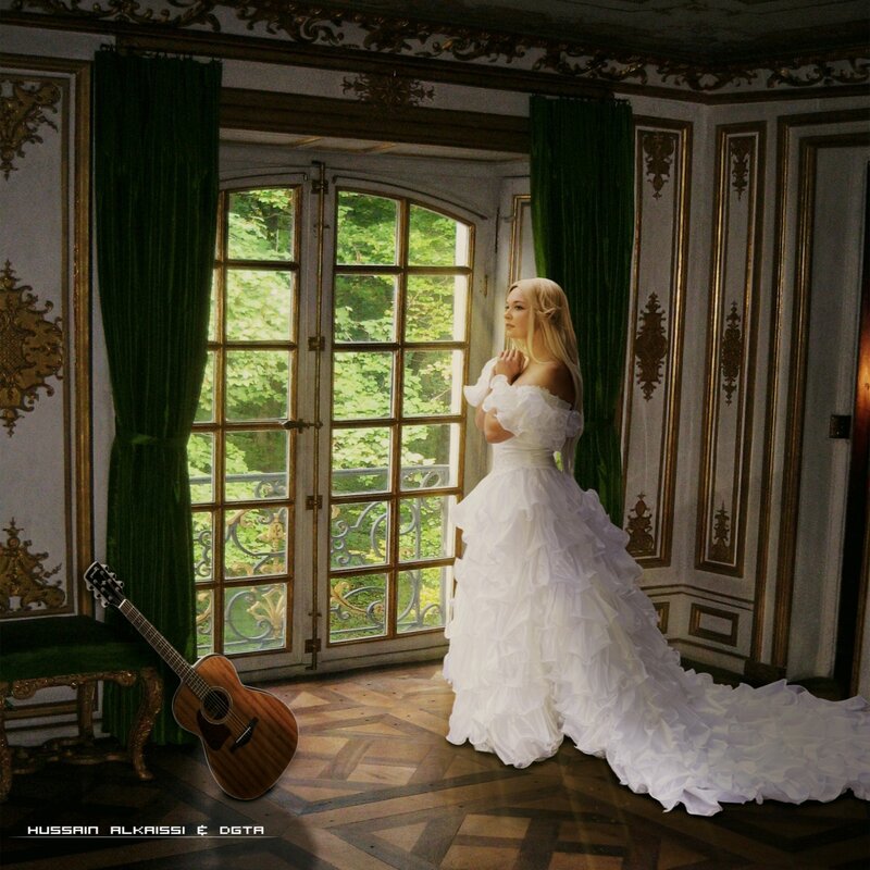 Woman in White Dress — Serene, Afternoon, Photograph, Guitar