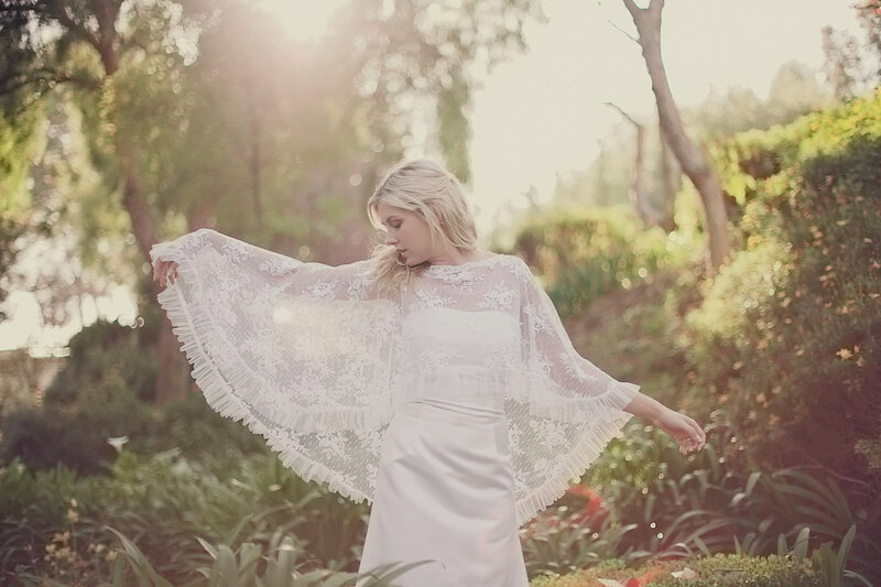 Woman in White Dress — Serene, Afternoon, Photograph, Lace