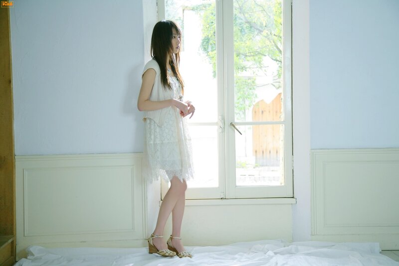 Woman in White Dress — Serene, Afternoon, Photograph, Window, Floor