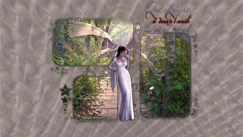 Woman in White Dress — Serene, Morning, Digital Art, Bridge