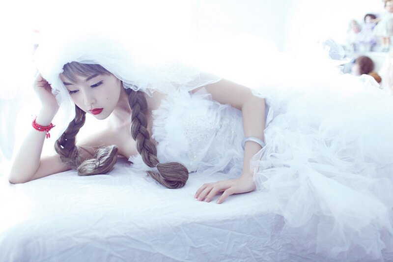 Woman in White Dress — Serene, Photograph, Braids
