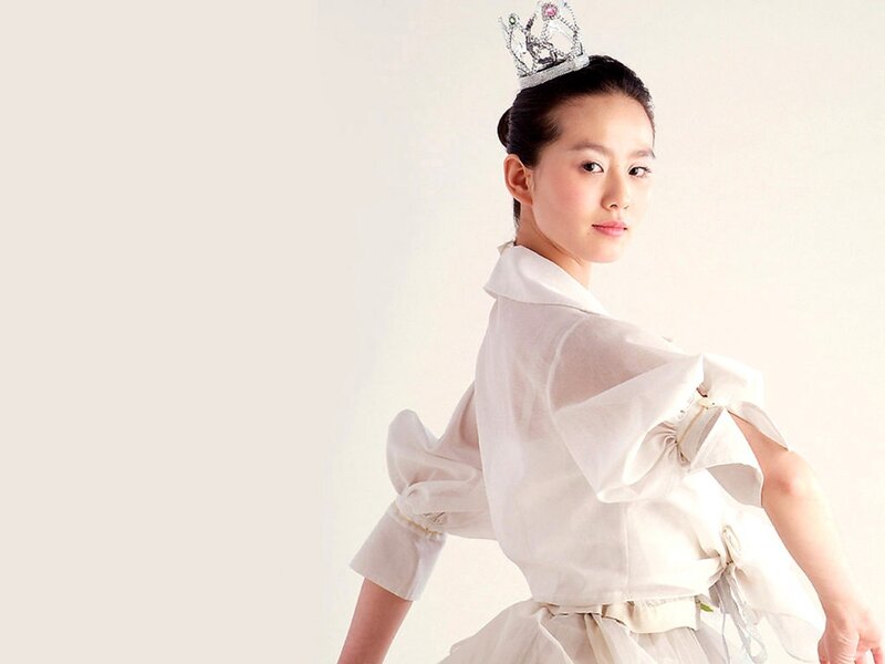 Woman in White Dress — Serene, Photograph, Crown, White Shirt