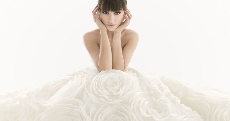 Woman in White Dress — Serene, Photograph, Hands