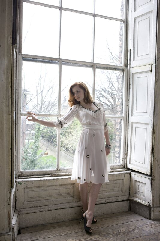 Woman in White Dress — Serene, Spring, Photograph, Window