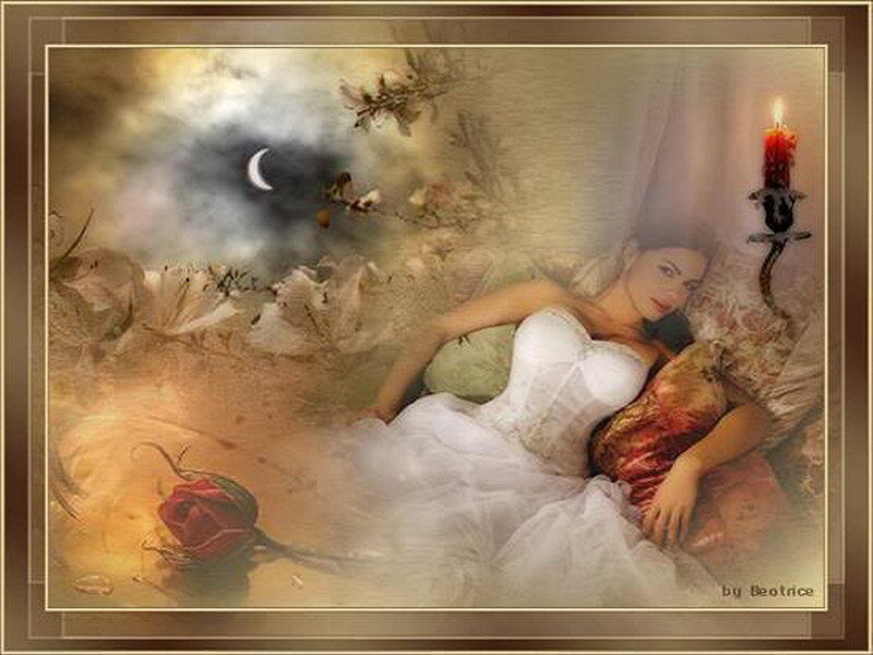 woman in white dress sleeping