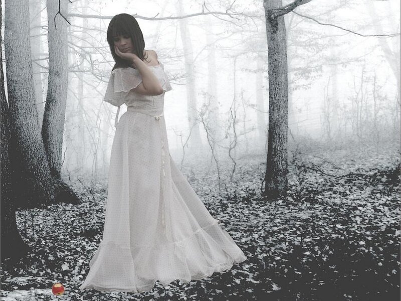 Woman in White Dress — Somber