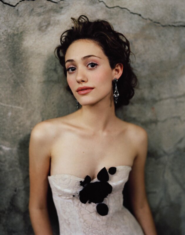 woman in white dress with black flowers