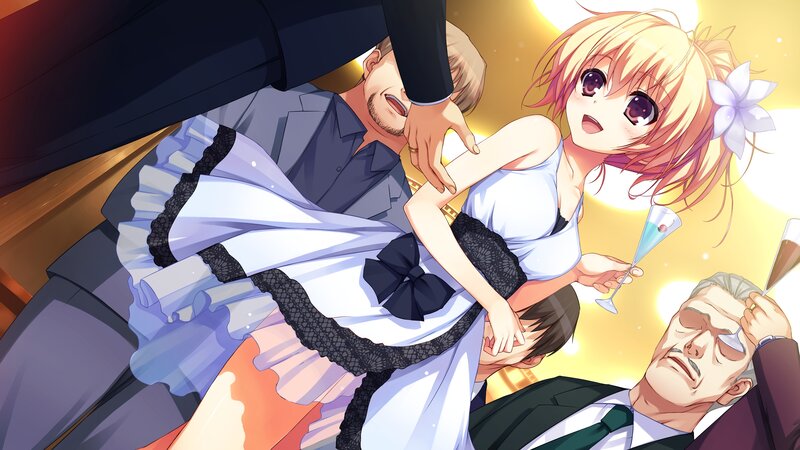 Woman in White Dress — Yellow, Dramatic, Anime