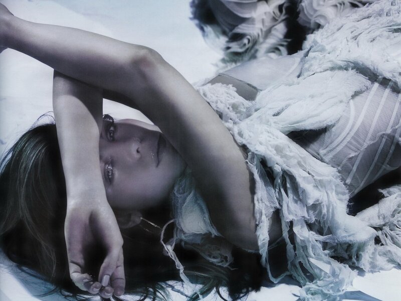 woman in white fabric