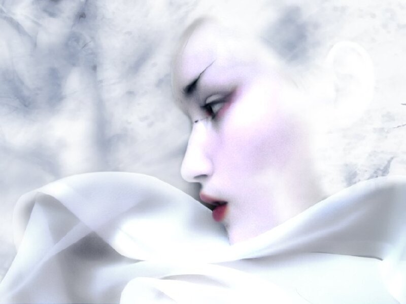 Woman in White Fabric — Ethereal