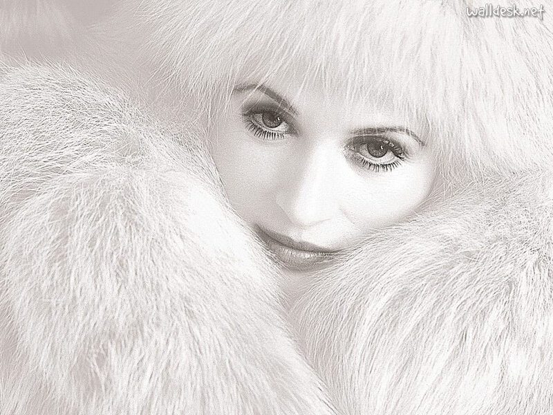 Woman in White Fur