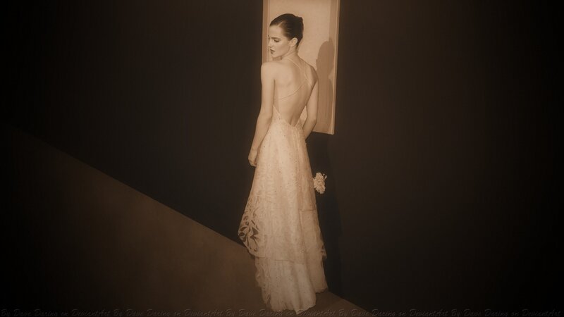 Woman in White Gown — Brown