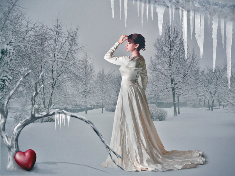 Woman in White Gown — Cold