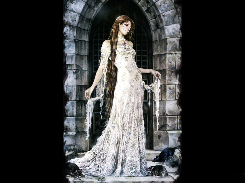 Woman in White Gown — Dramatic, Digital Art