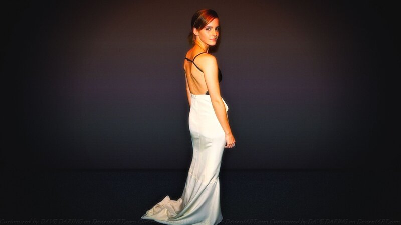 Woman in White Gown — Dramatic, Photograph, Dress, Backless