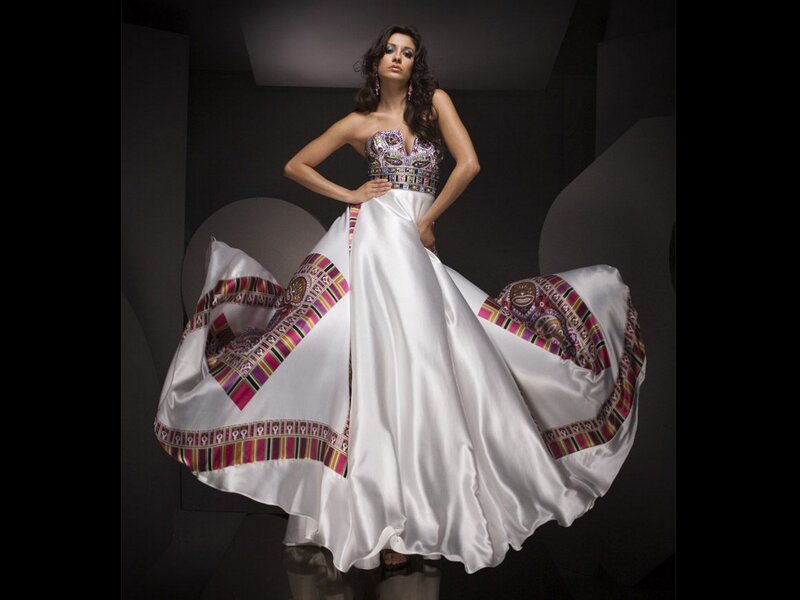 Woman in White Gown — Dramatic, Photograph, Dress, Makeup