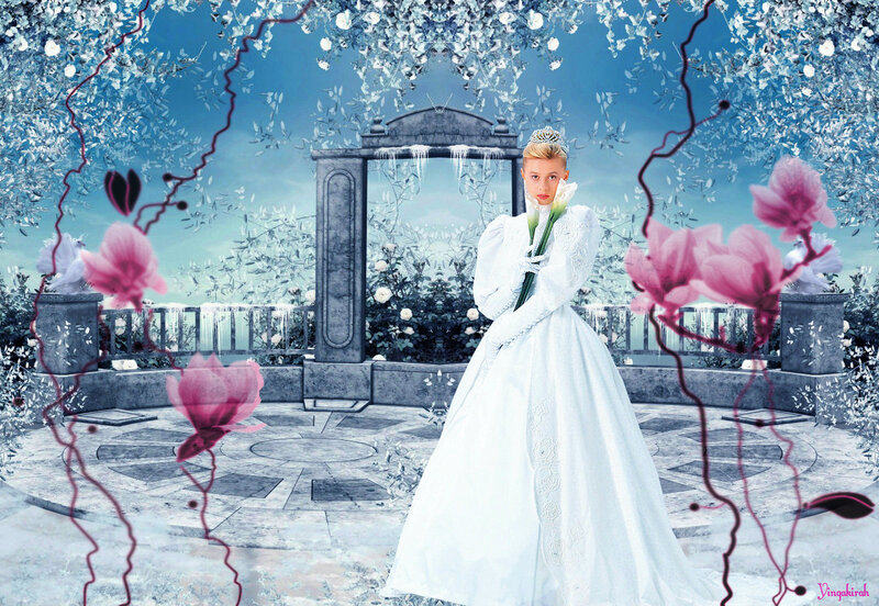 Woman in White Gown — Dreamy, Digital Art
