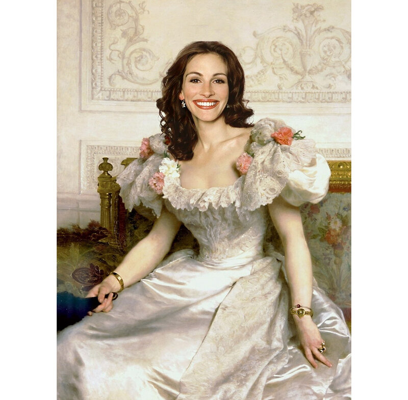 woman in white gown portrait