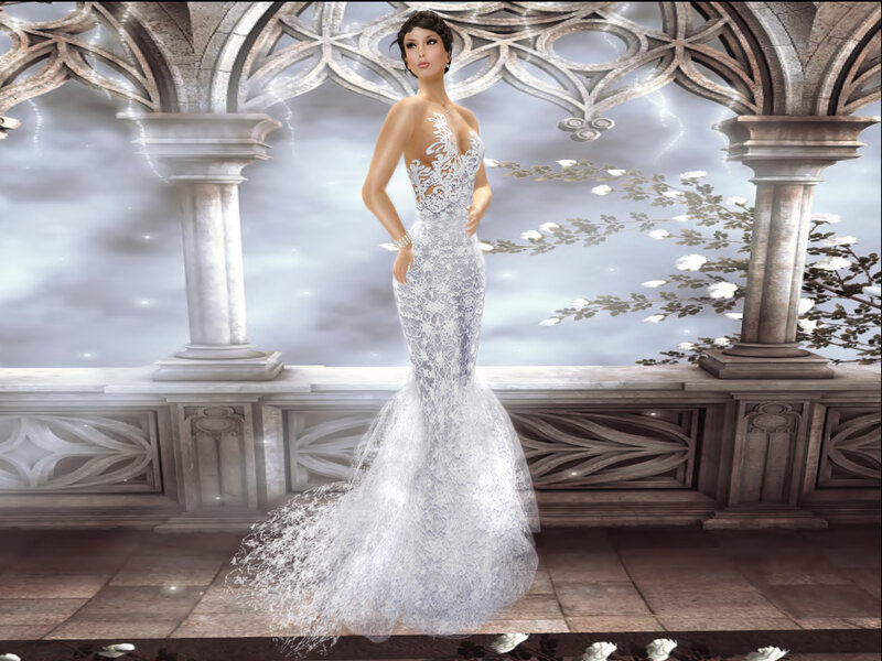 Woman in White Gown — Serene, 3d Render