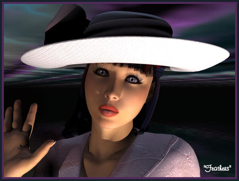woman in white hat
