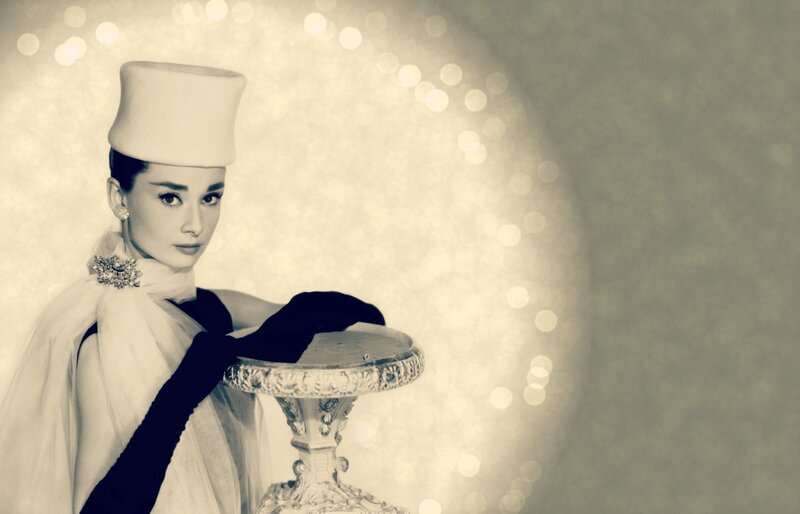 Woman in White Hat — Dramatic, Photograph