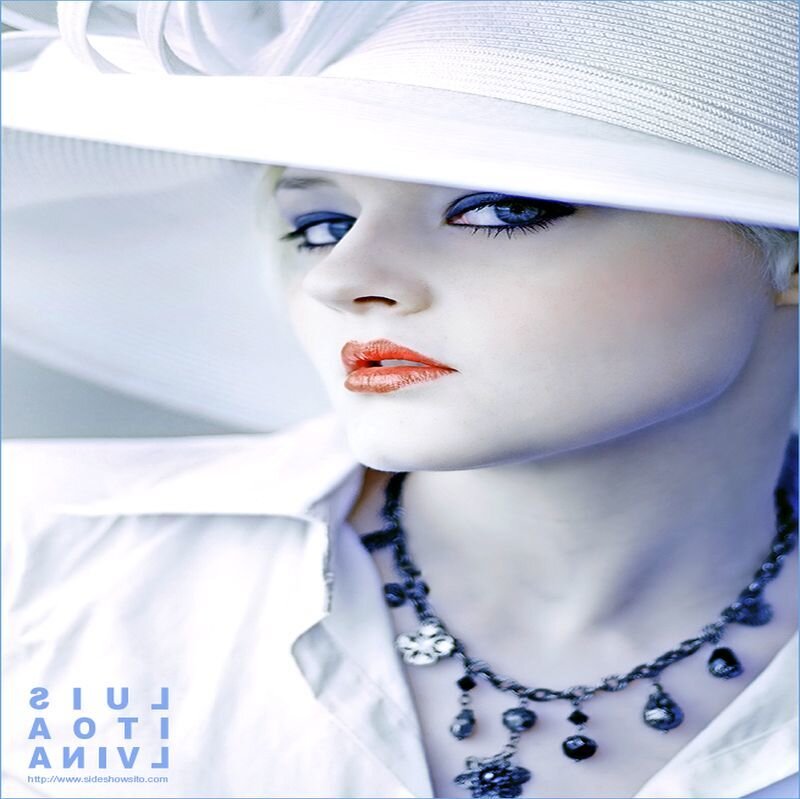 Woman in White Hat — Dramatic