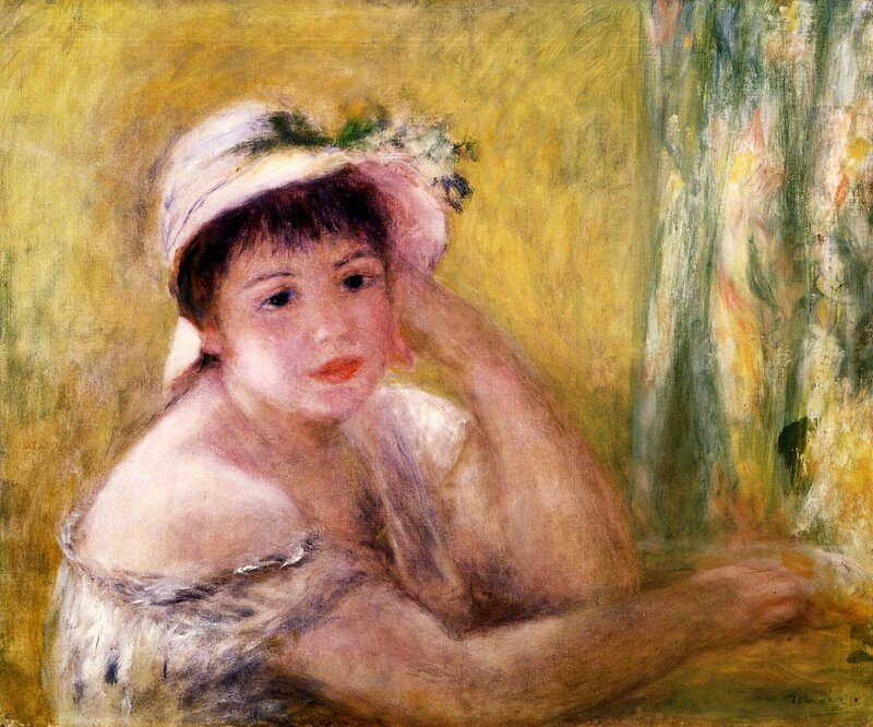 Woman in White Hat — Yellow
