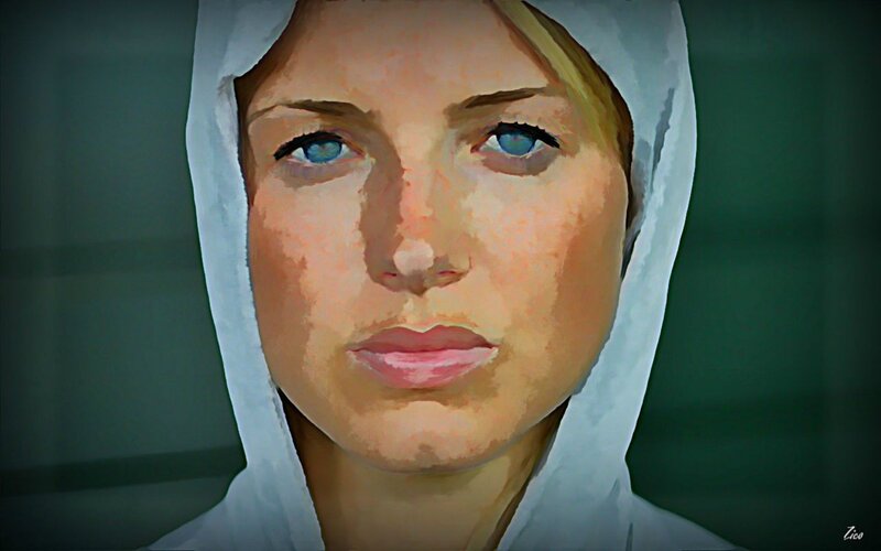 Woman in White Hood — Neutral