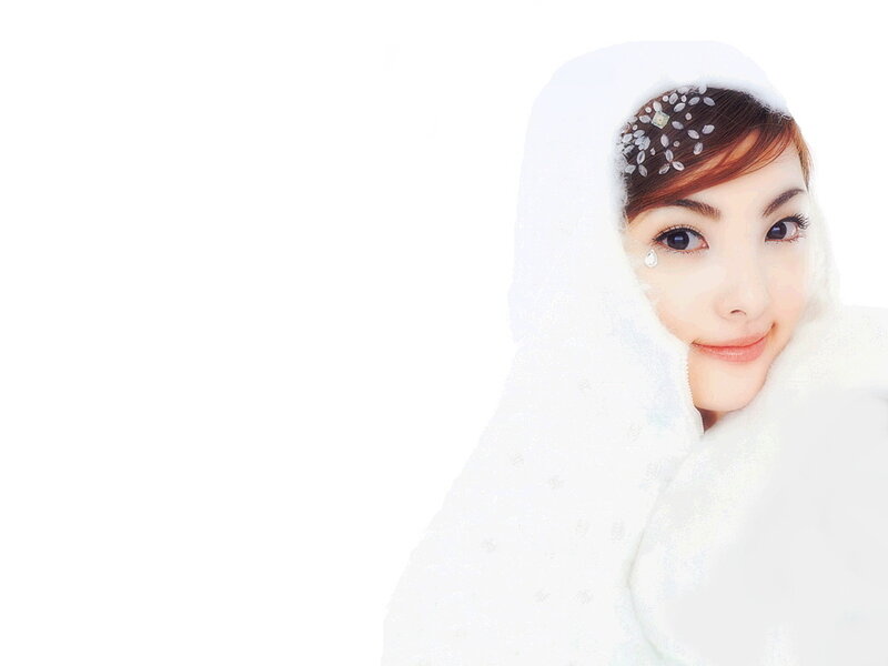 woman in white hooded garment