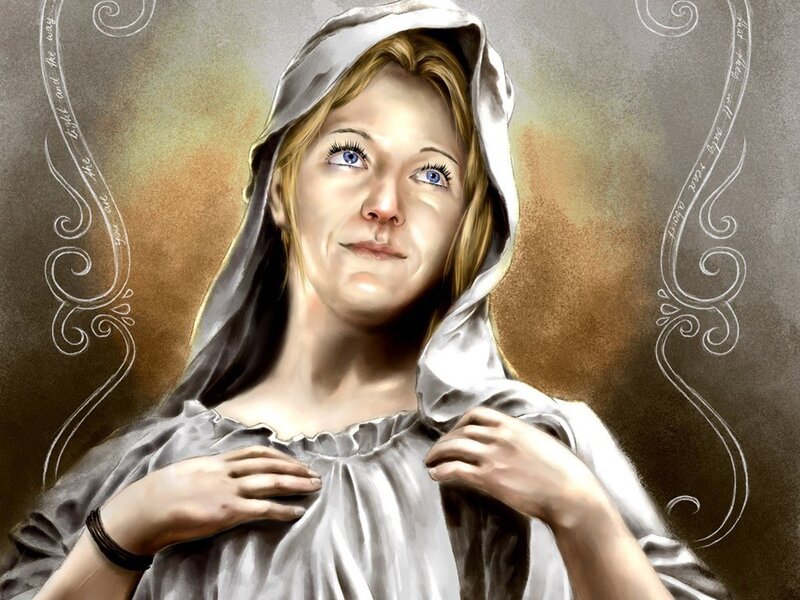 woman in white hooded garment