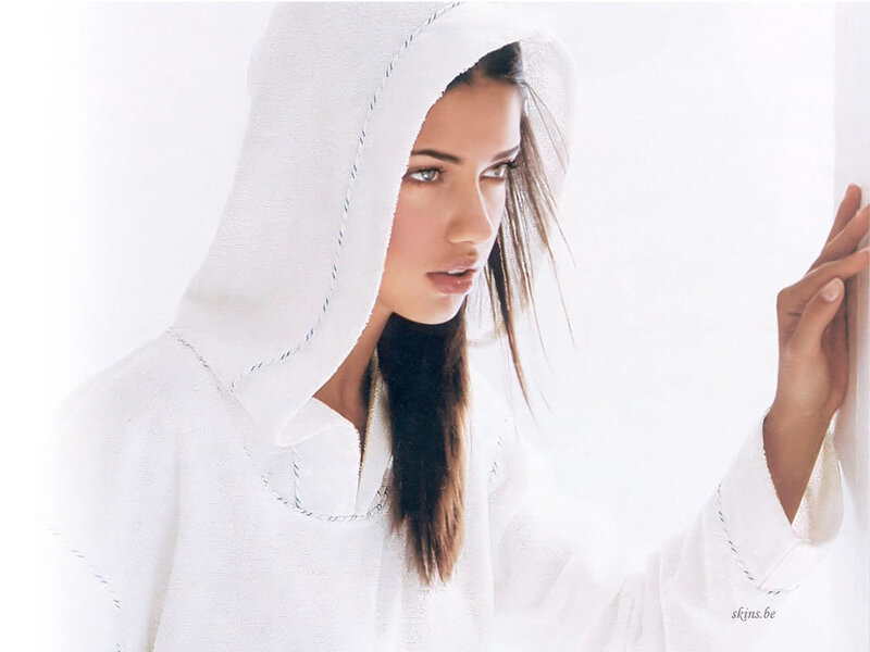 woman in white hooded robe