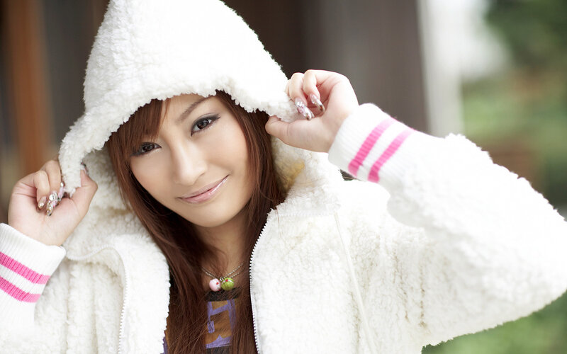 woman in white hoodie