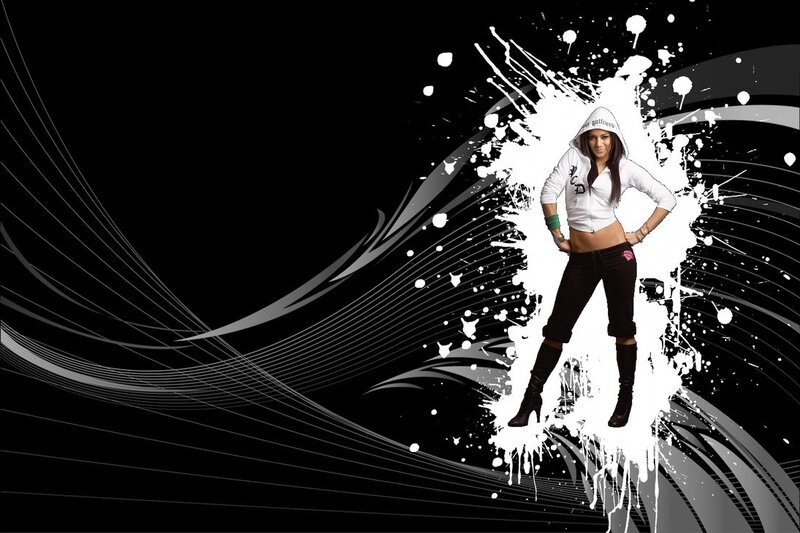 Woman in White Hoodie — Black, Dynamic