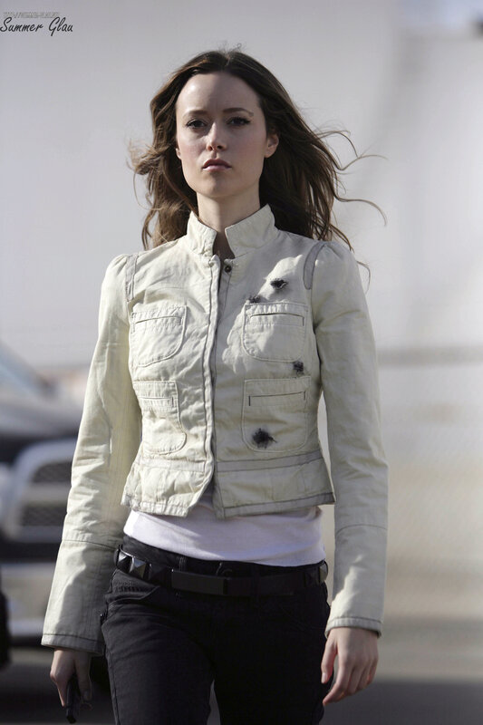 woman in white jacket