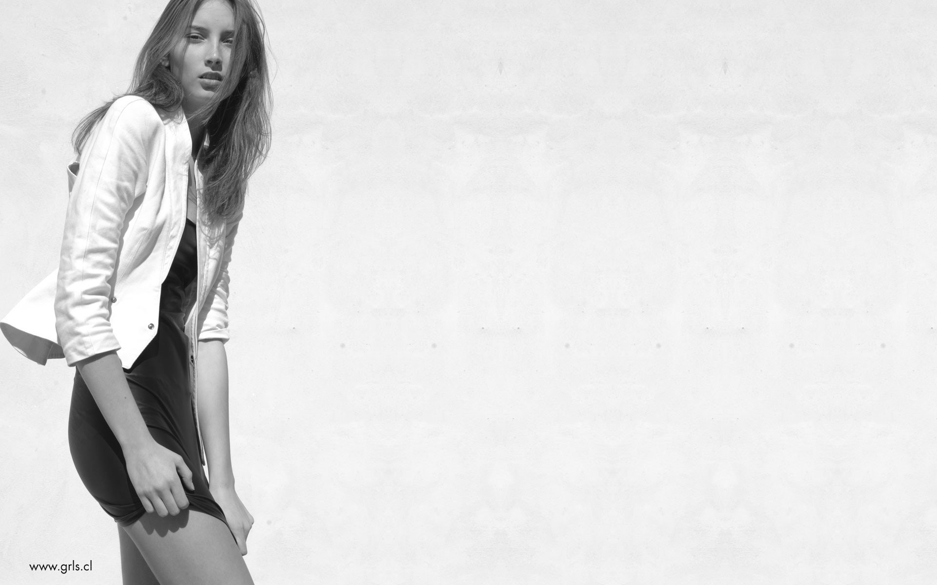 woman in white jacket