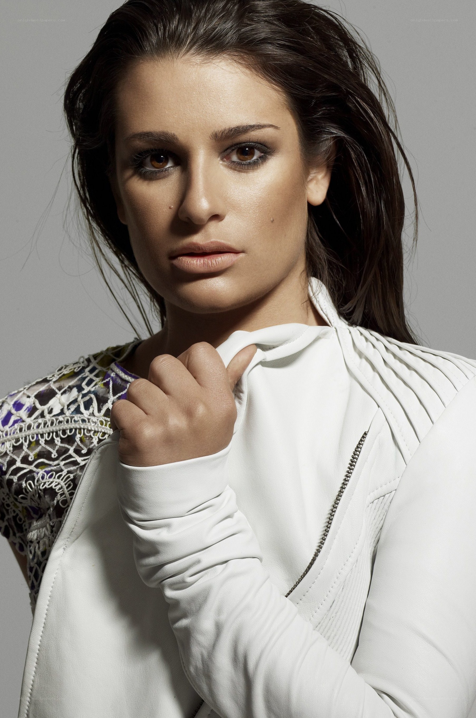 woman in white jacket