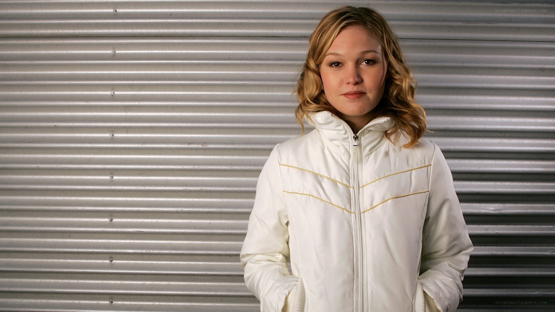 woman in white jacket