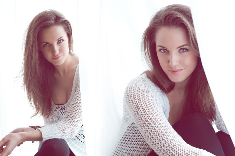 woman in white knit sweater