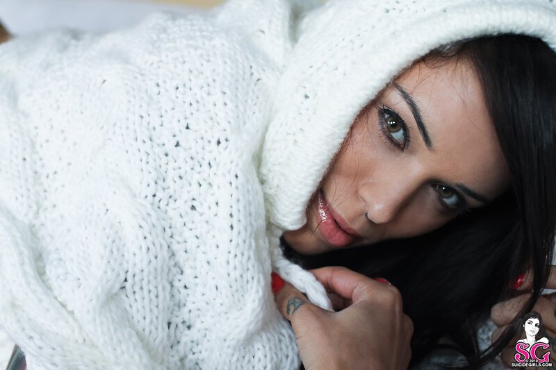 woman in white knit sweater