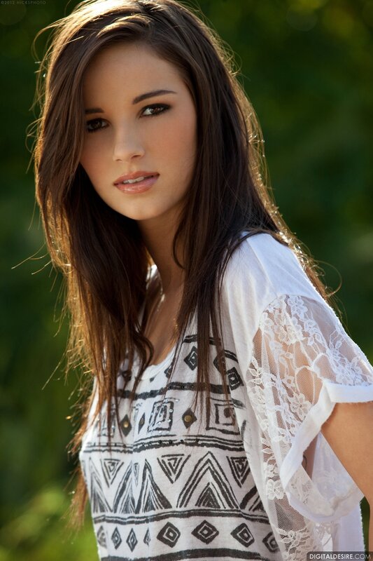 woman in white lace top