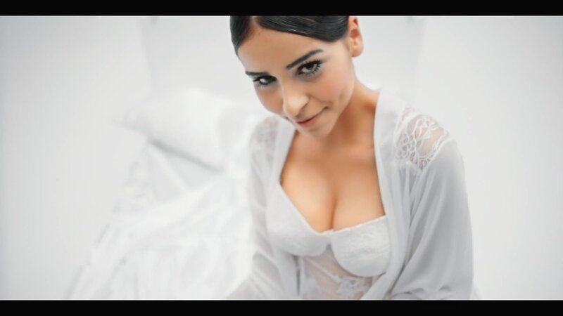 Woman in White Lingerie — Calm, Photograph, White Robe