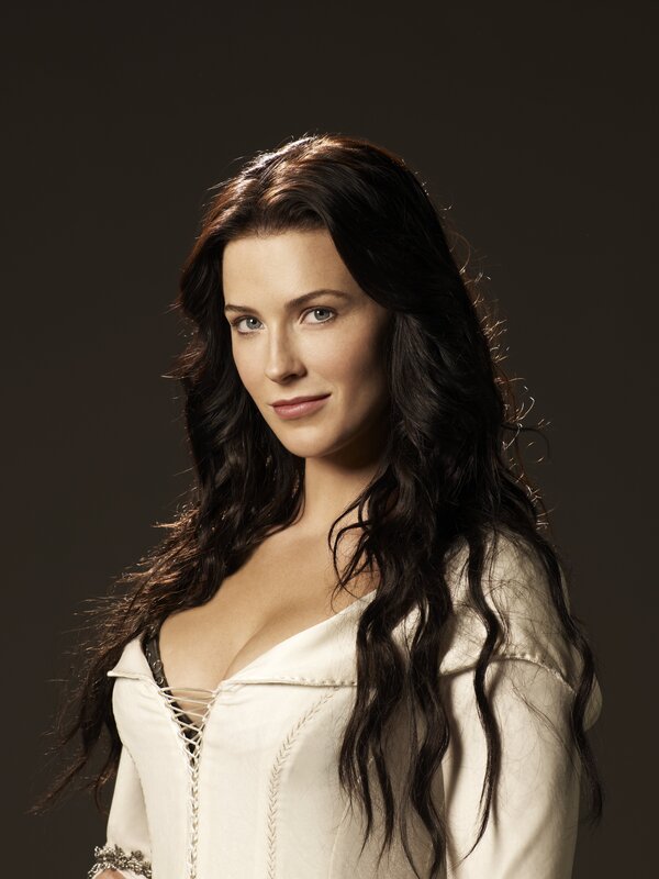 woman in white medieval dress