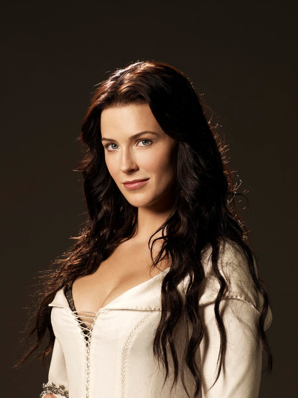 woman in white medieval dress
