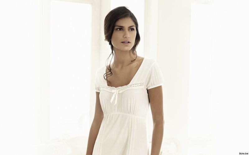 woman in white nightgown